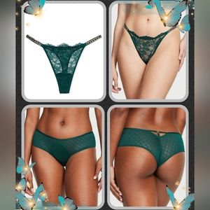 Victoria's Secret Teal thong & cheeky panties bundle 2 FOR 1!